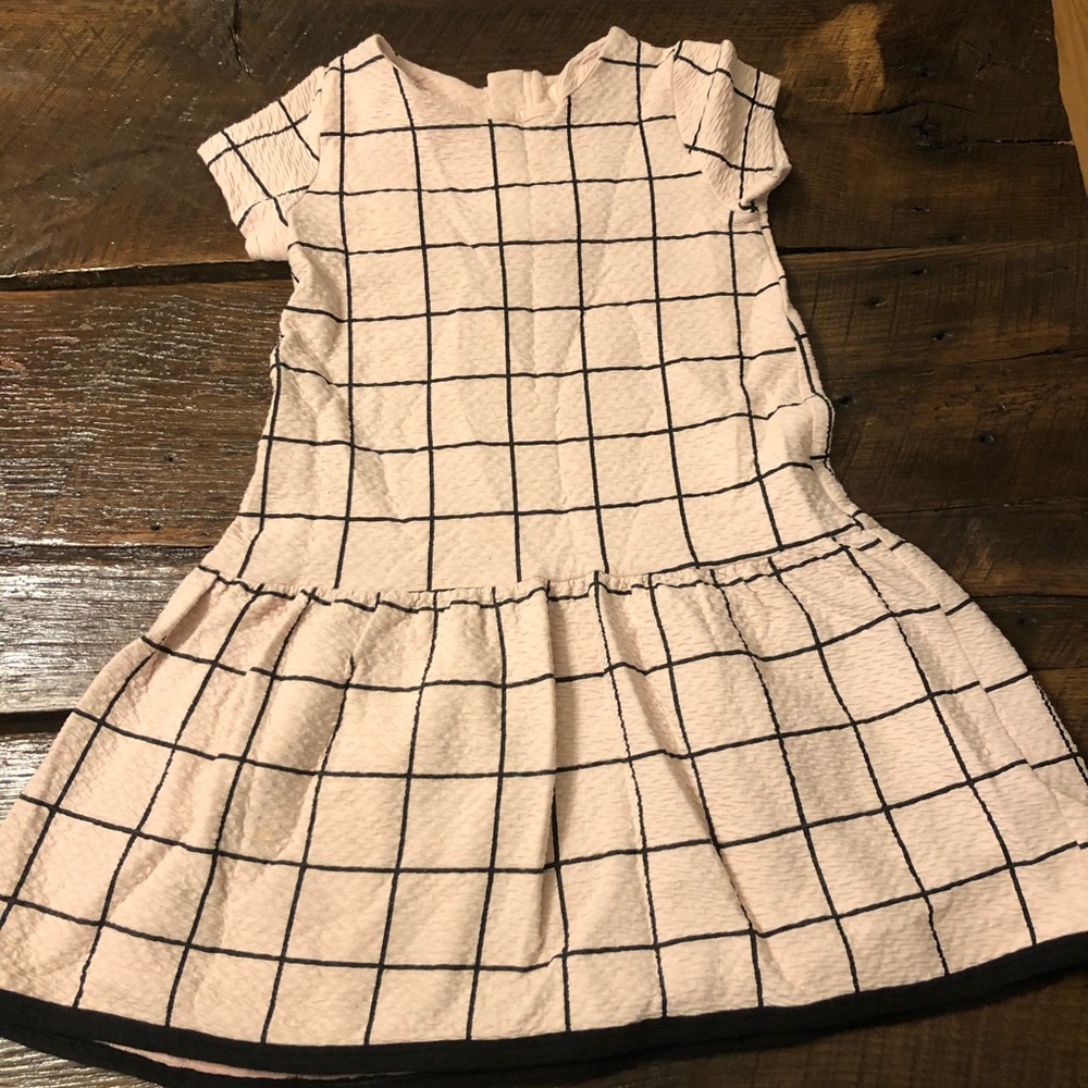 Gorgeous pale pink and black dress with drop waist